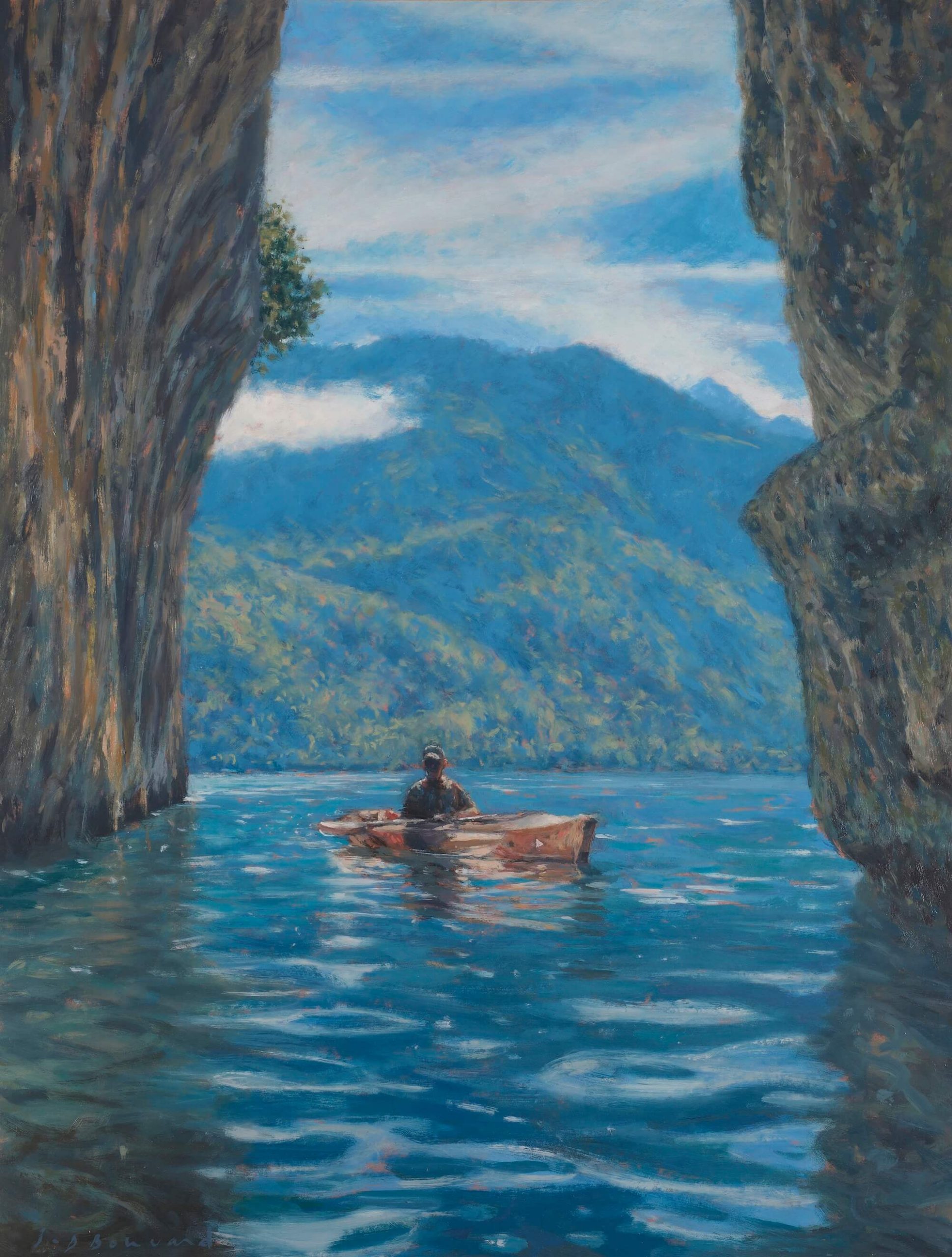 Roc de Chère II - huile sur carton - 60 x 80 cm