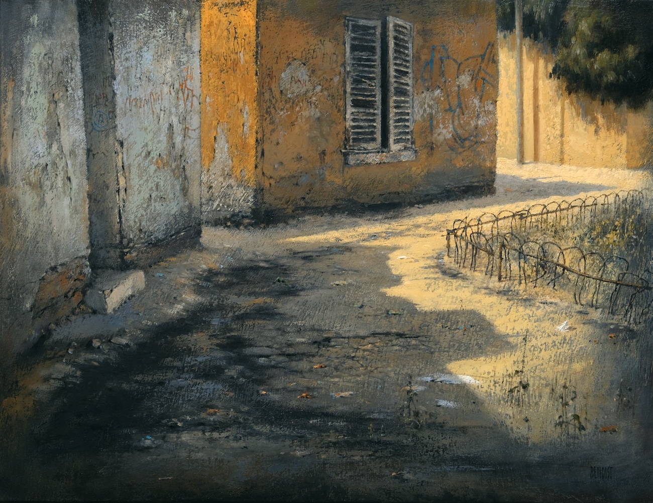 AU DEHORS - huile sur toile - 50x65 cm - 2025