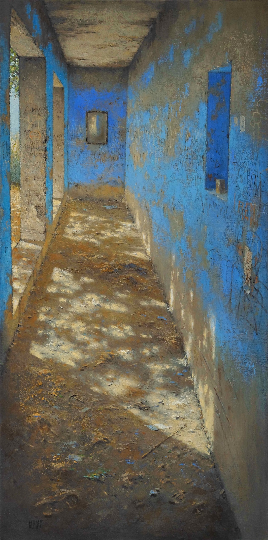 FRAICHEUR - huile sur toile - 100x50 cm