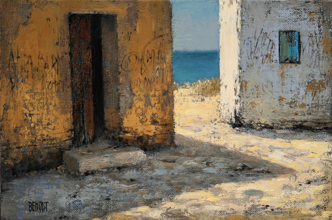 HAMEAU DES SABLES III - Huile sur toile - 16 x 24 cm