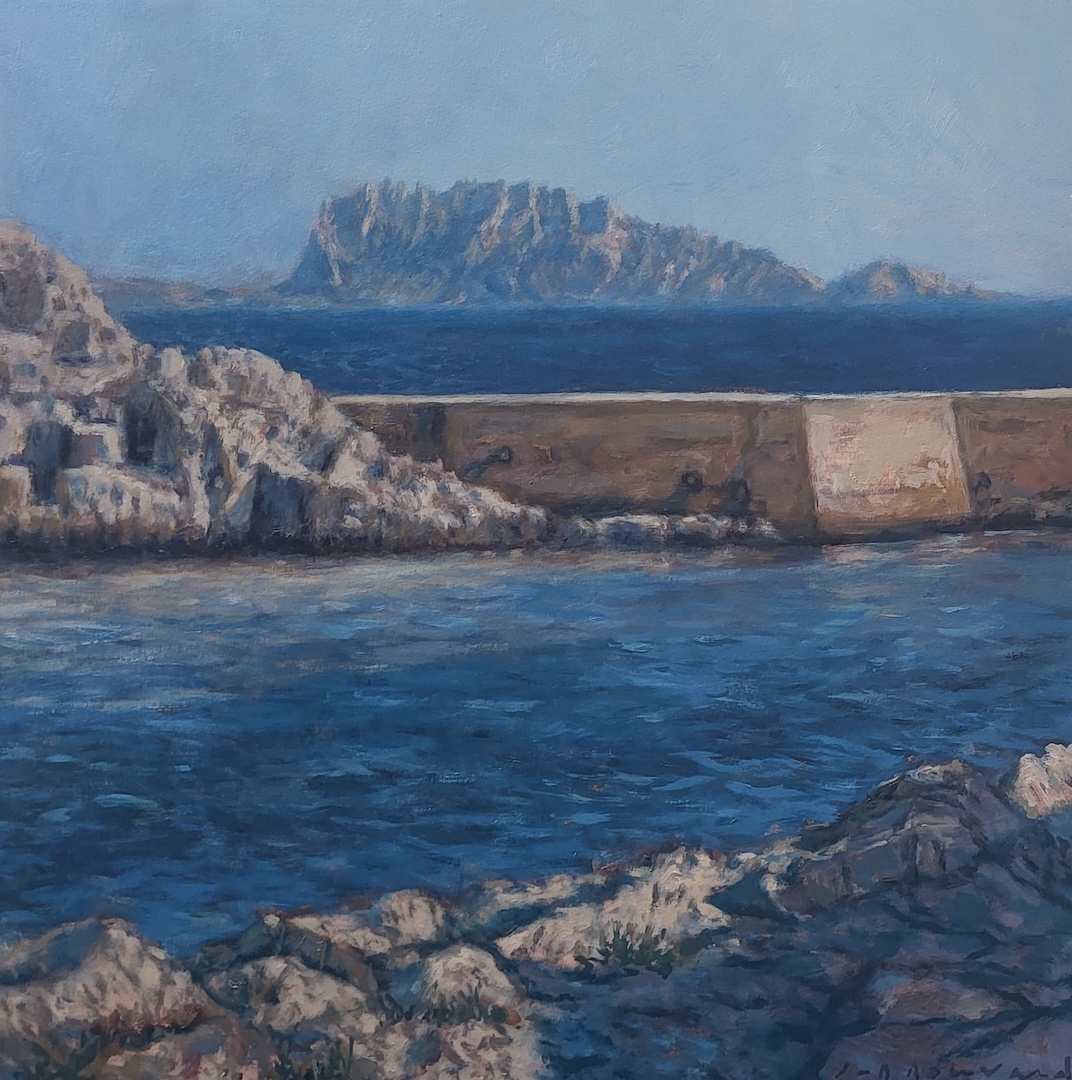 Île Maîre II - huile sur papier entoilé - 50 x 50 cm