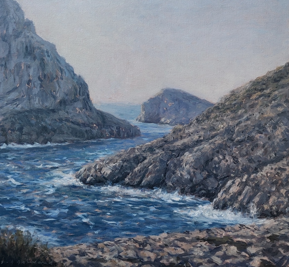 Maîre et Tiboulen - huile sur carton entoilé - 46 x 50 cm