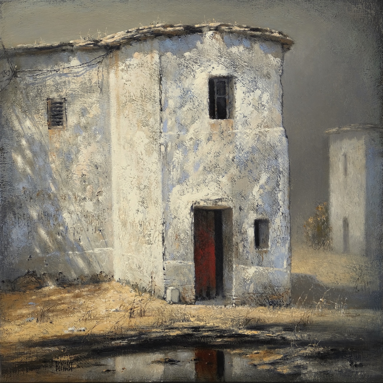 PRIMITIVE - huile sur toile - 50x50 cm - 2025