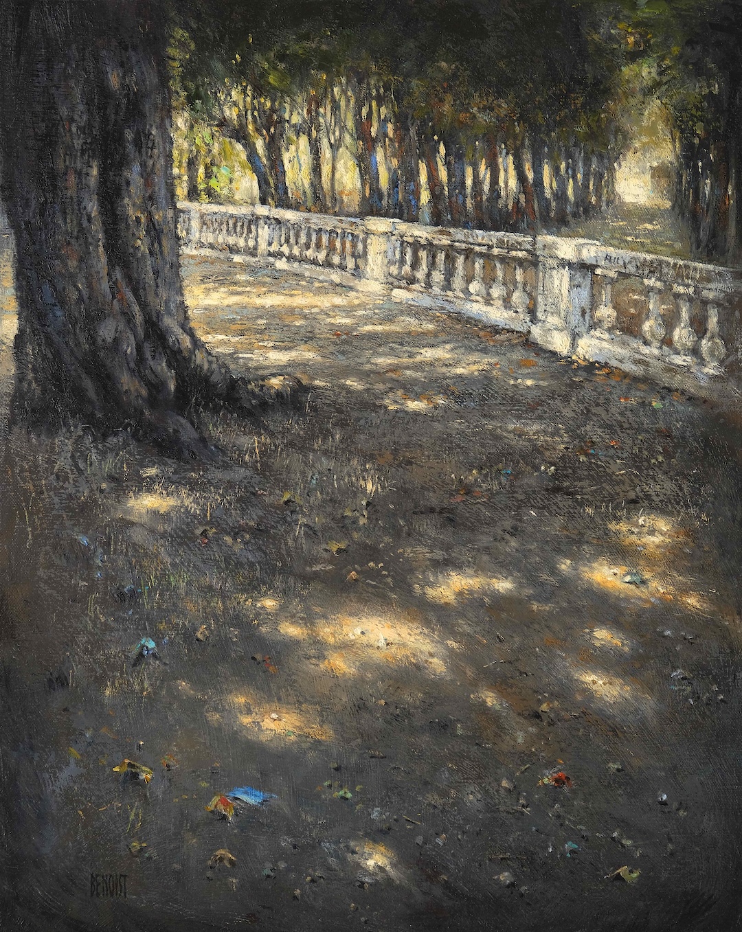 PROMENADE I - huile sur toile - 50x40 cm