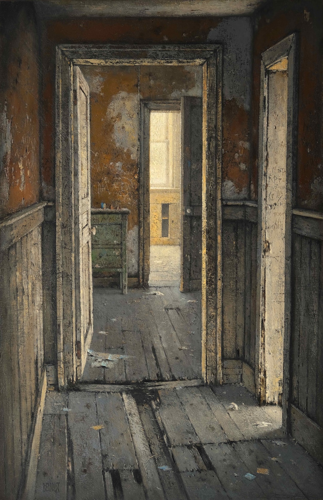 REZ DE CHAUSSÉE - huile sur toile -92x60 cm