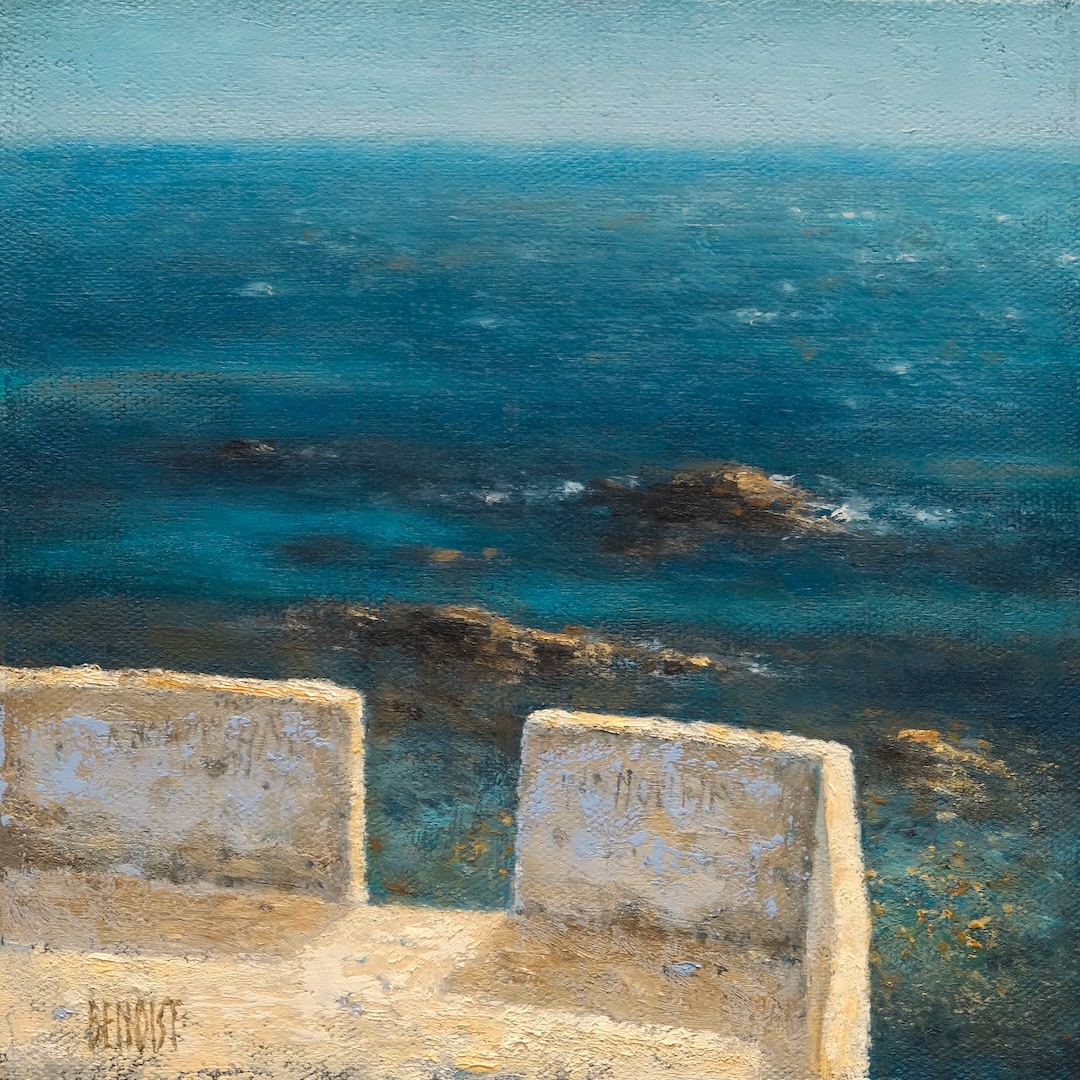 SEA SIDE - huile sur toile - 20x20 cm