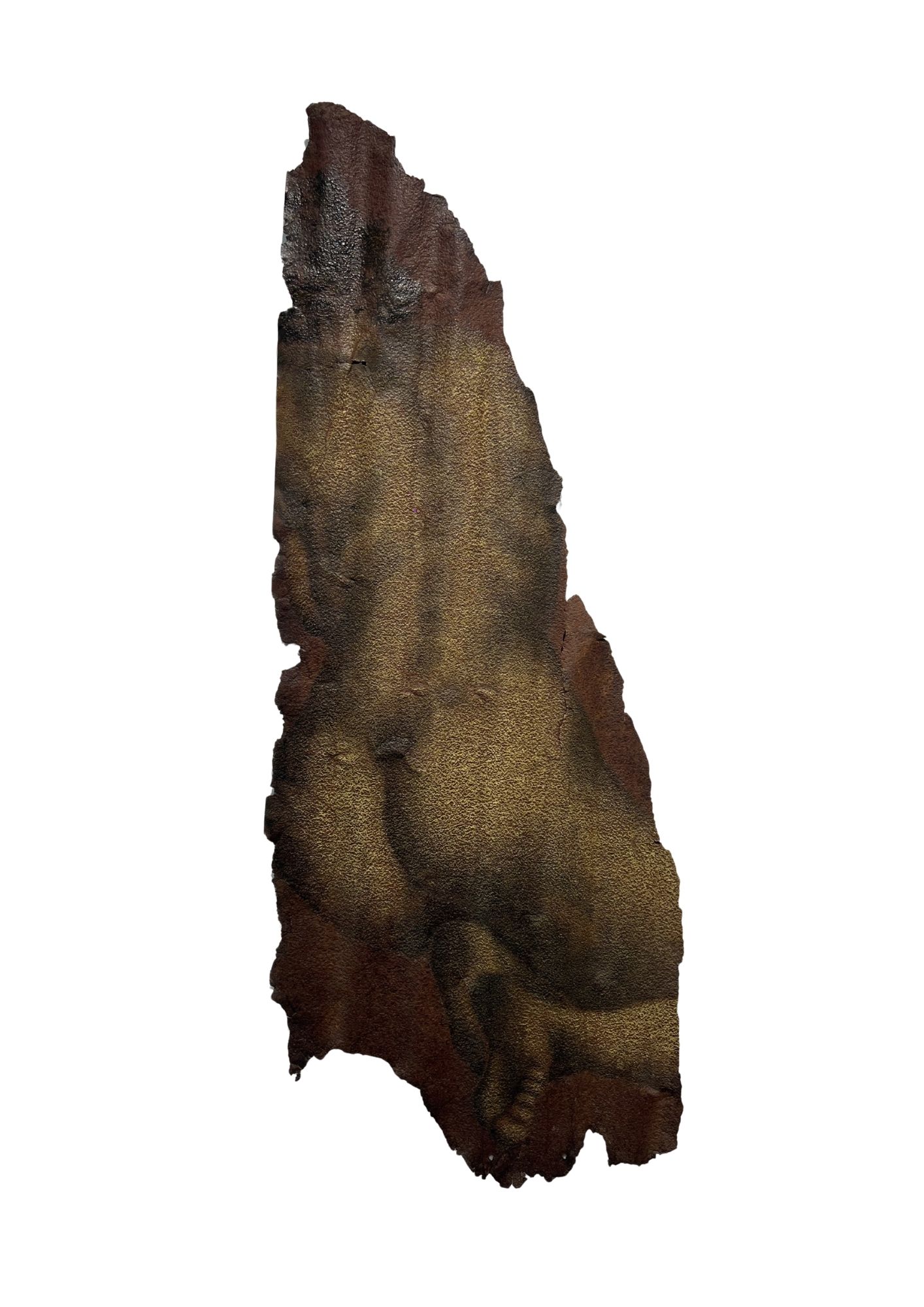 Femme coincée - huile sur tôle - 122 x 49cm