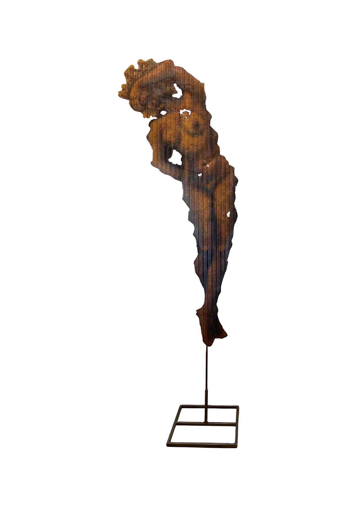 Laminette I - huile sur tôle - 165 x 51 cm