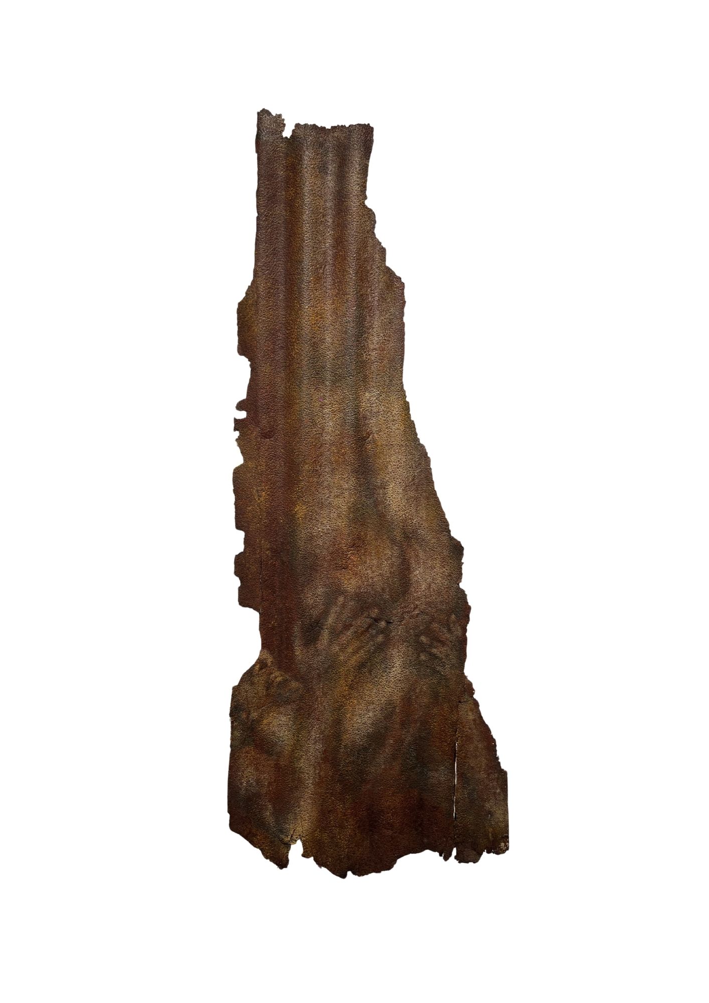 La chandelle cendrée - huile sur tôle - 142 x 48 cm