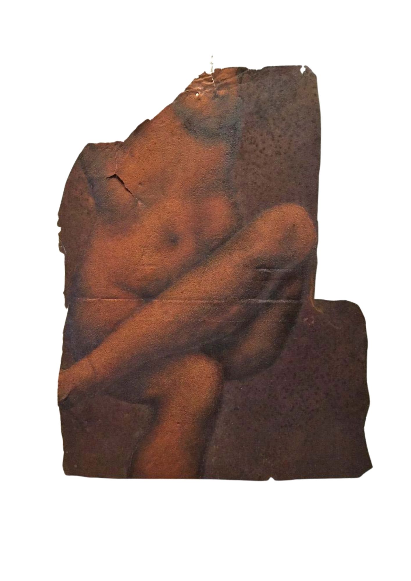 7.Archeologie de la memoire, Fragment 7 - huile sur tôle - 64 x 50 cm