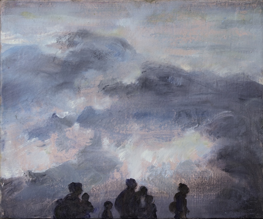 Cortège 11 - 2022 - huile sur bois - 46 x 38 cm