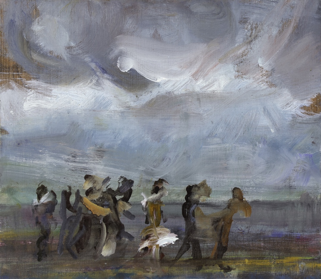 Cortège 3 - 2022 - huile sur bois - 35 x 40 cm