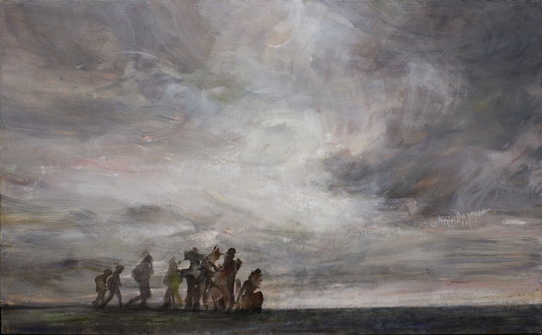 Cortège 44 - 2024 - huile sur toile - 89 X 146 cm