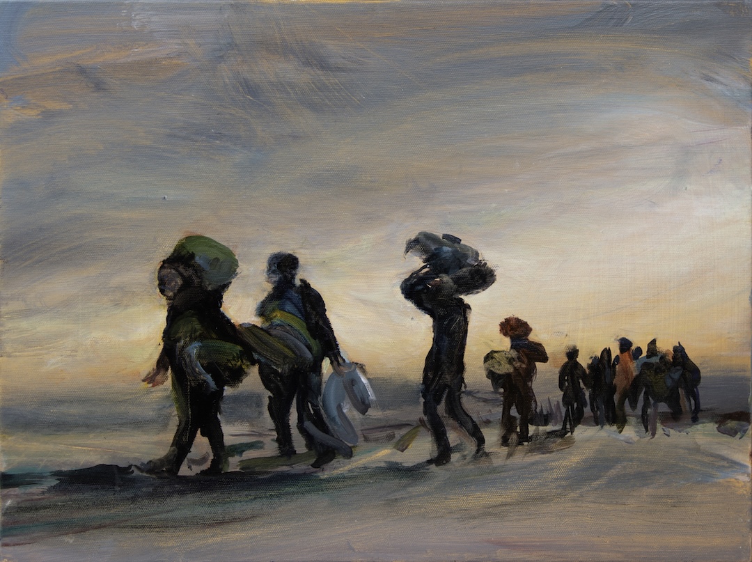 Cortège 51, huile sur toile, 45 x 60 cm, 2025