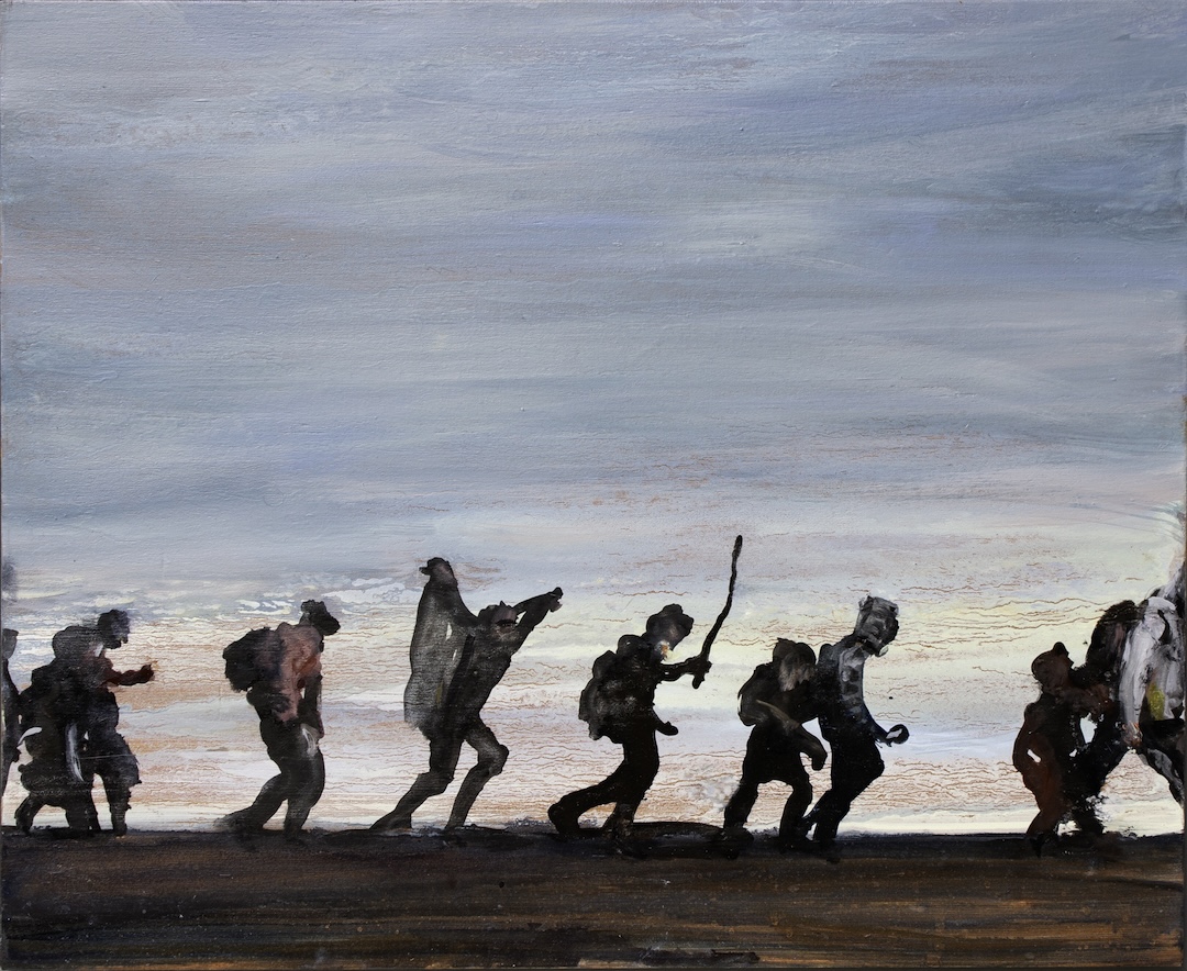 Cortège 52 - 2025 - huile sur panneau - 40 x 50 cm