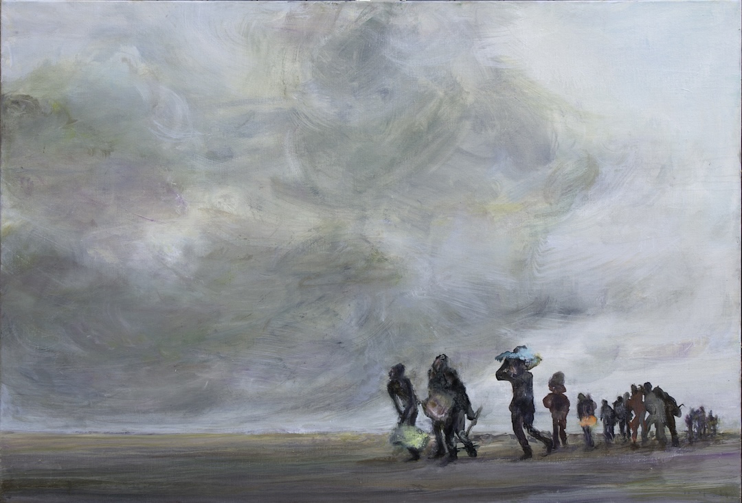 Cortège 55, huile sur toile, 89 x 130 cm, 2025