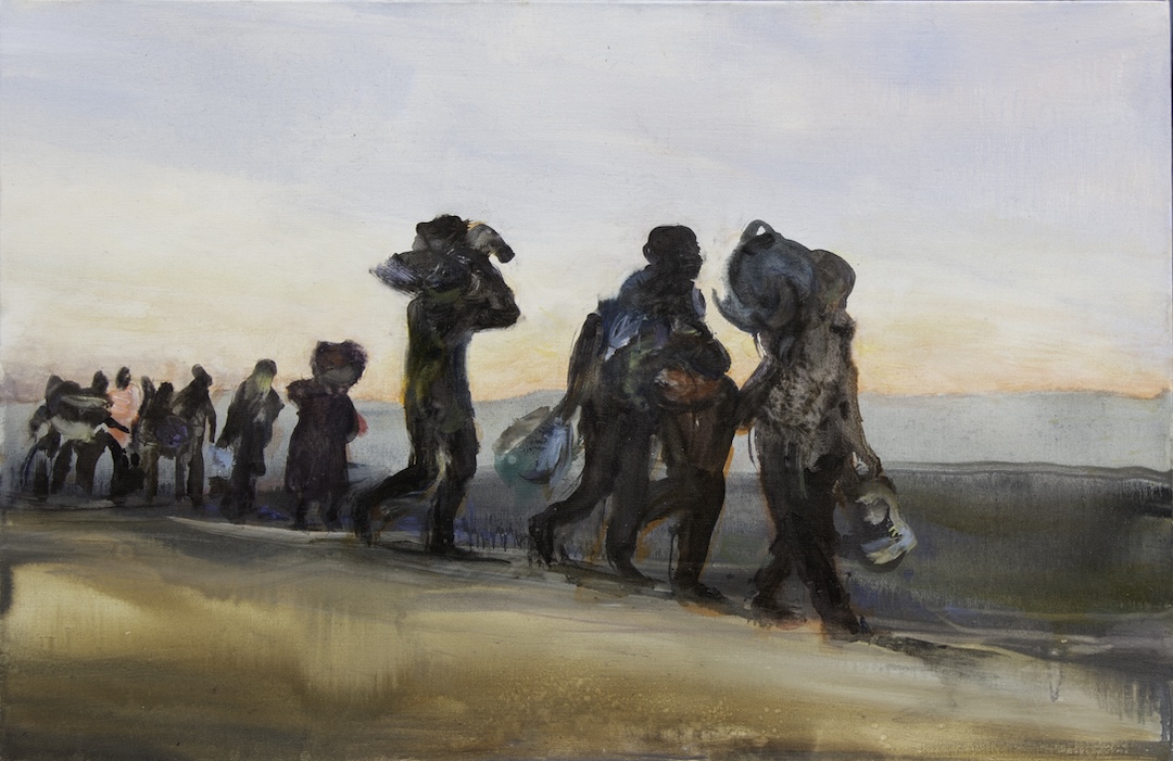 Cortège 58, huile sur toile, 100 x 73 cm, 2025