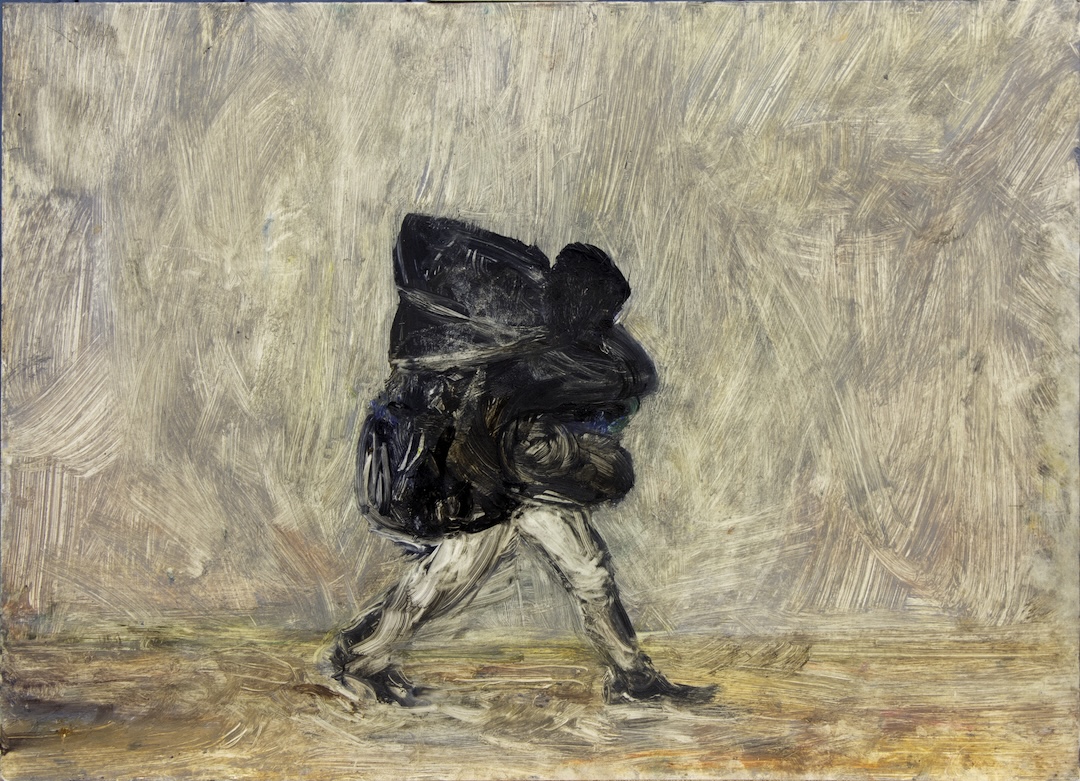 Cortège 61 - 2025 - huile sur carton contrecollé sur panneau - 39 x 53,5 cm