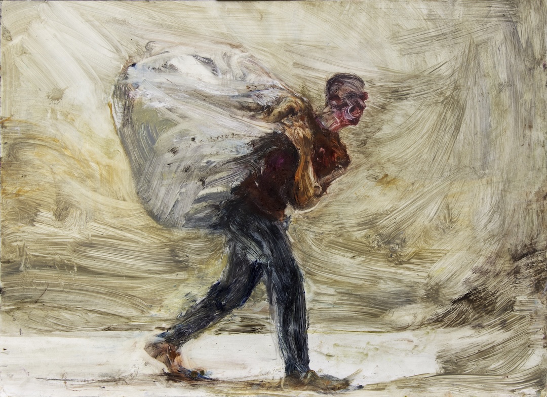 Cortège 62 - 2025 - huile sur carton contrecollé sur panneau - 39 x 53,5 cm