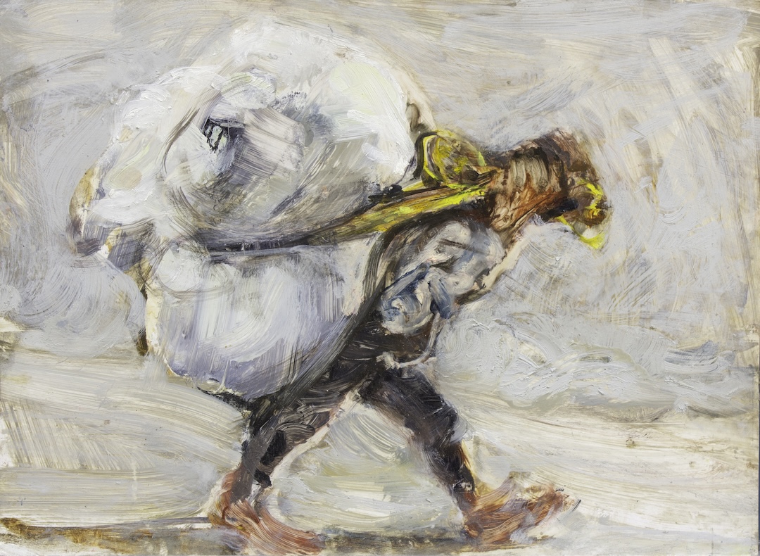 Cortège 65 - 2025 - huile sur carton contrecollé sur panneau - 39 x 53,5 cm