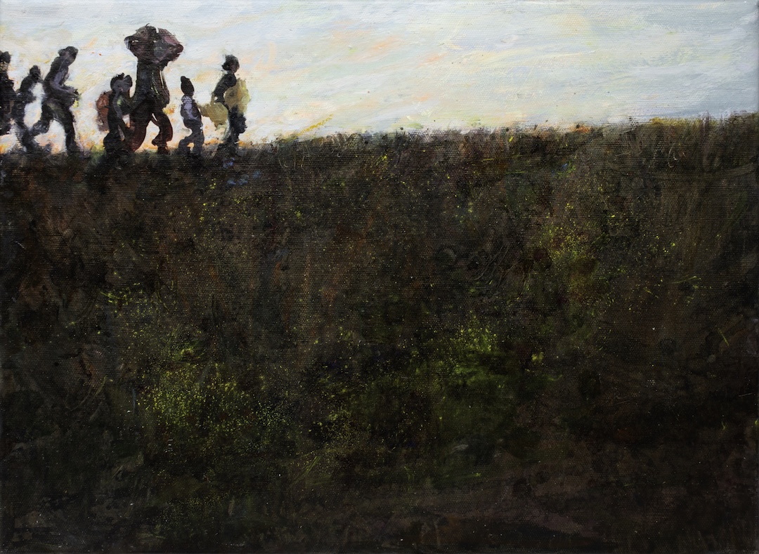 Cortège 73 - 2025 - huile sur toile - 40 x 55 cm