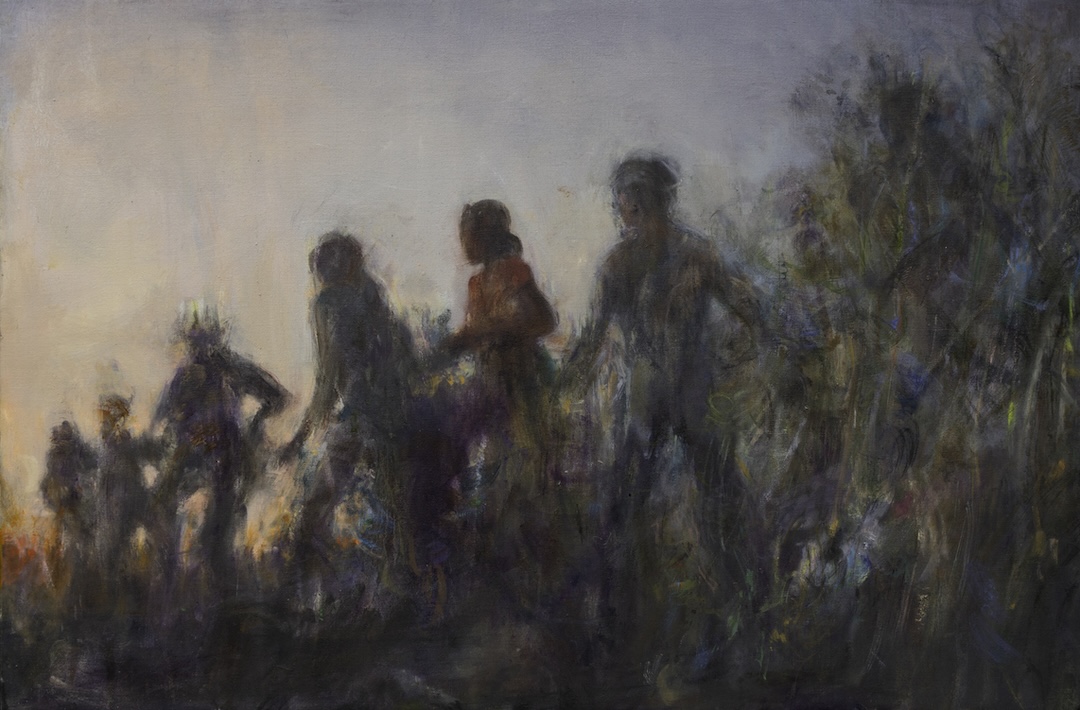 Cortège 75 - 2025 - huile sur toile - 66 x 100 cm