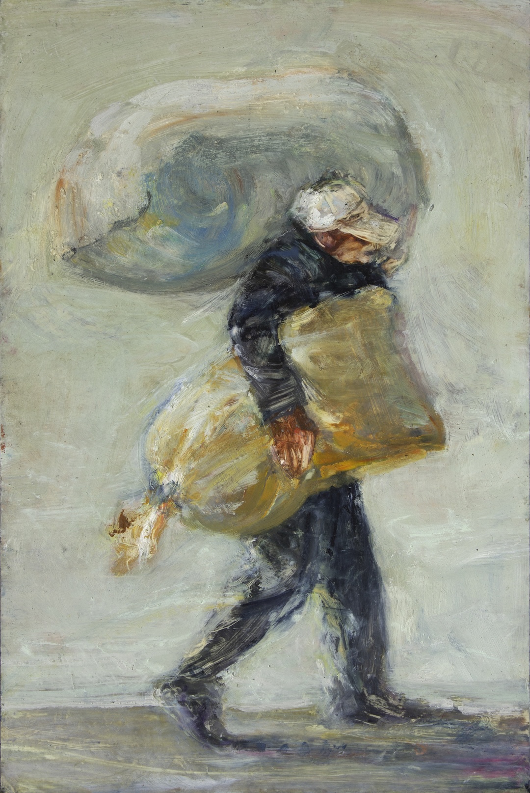 Cortège 76 - 2025 - huile sur carton contrecollé sur panneau - 58,5 x 39 cm