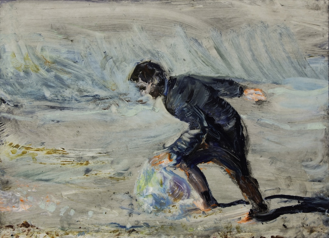 Cortège 77 - 2026 - huile sur carton contrecollé - 39 x 53 cm