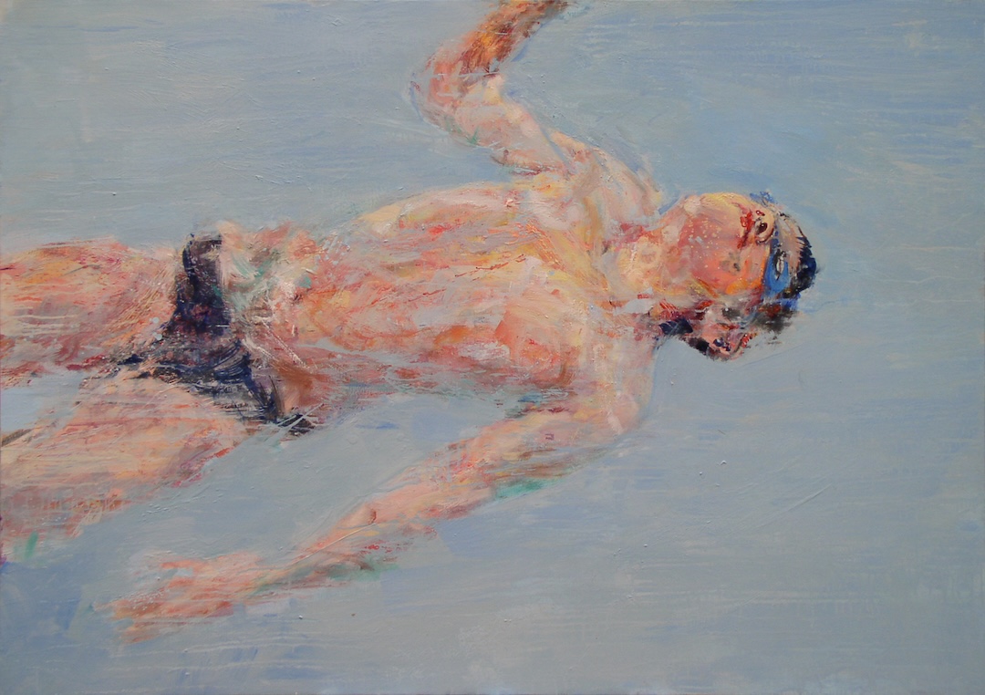 Dos crawlé - 2009 - huile sur toile - 114 × 162 cm