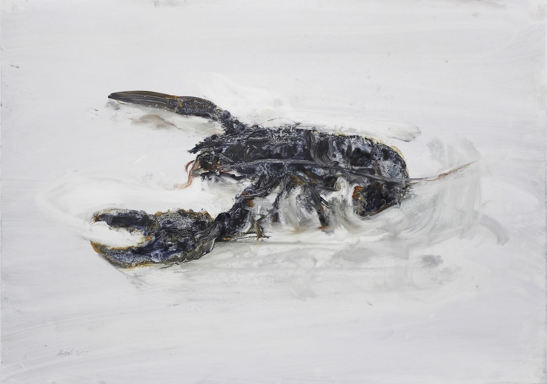 Grand homard 3 - 2023 - huile sur papier polyester - 65 × 92 cm