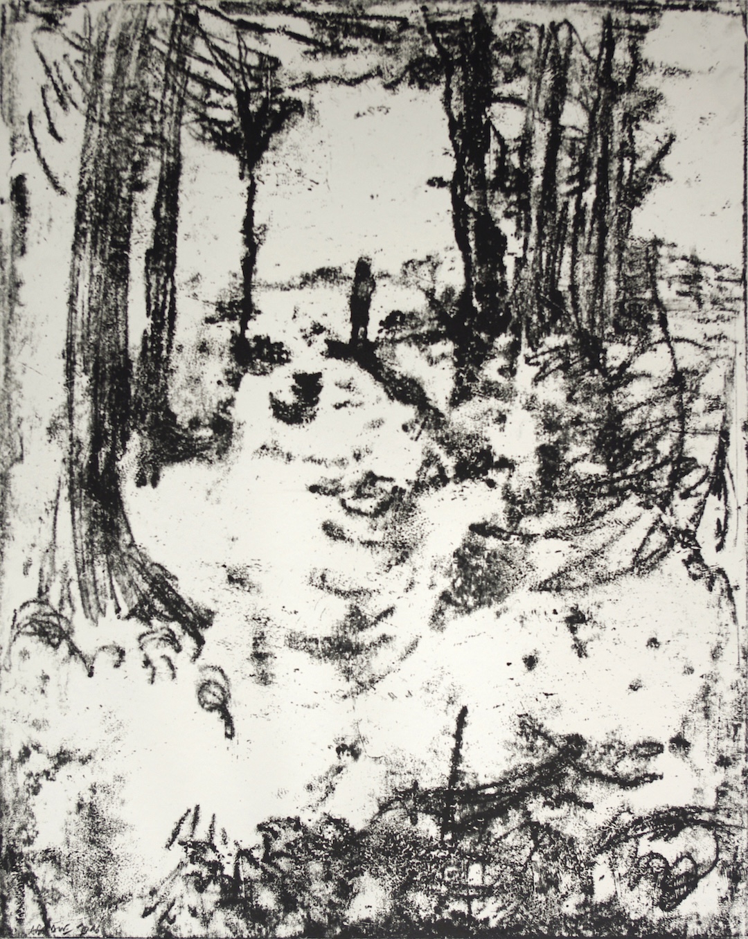 I see you II- 2016 - monotype sur papier - 52 × 42 cm