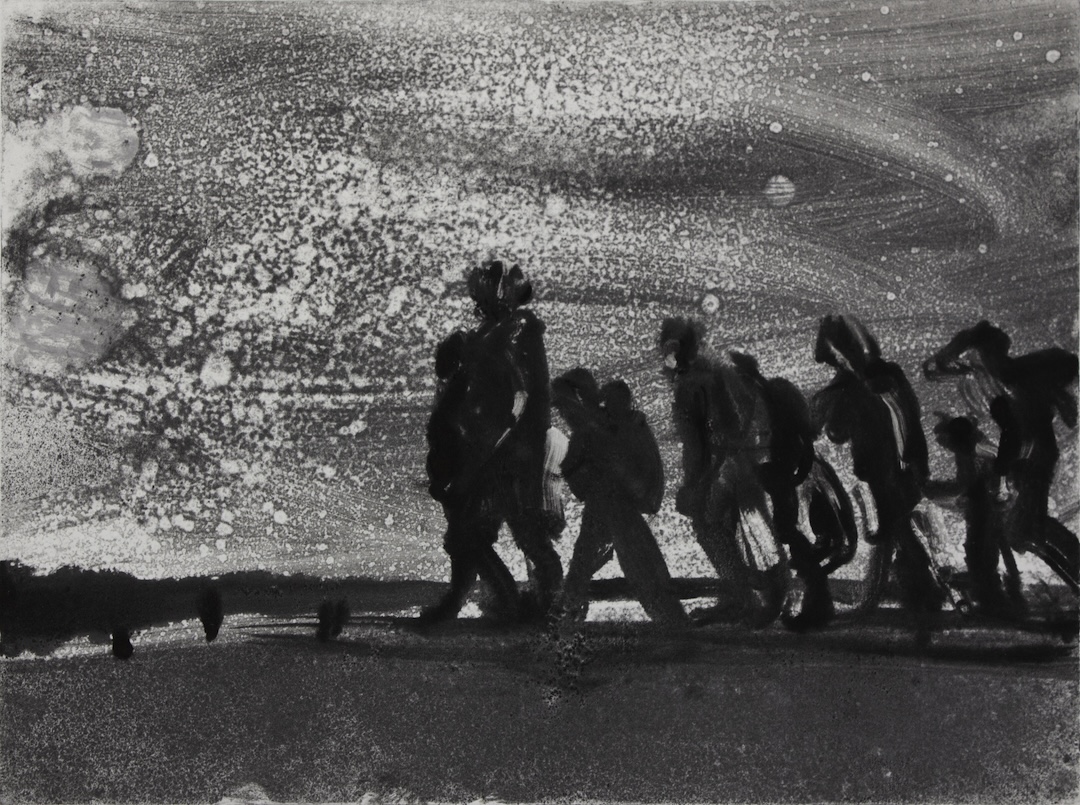 Monotype cortège 8 - 30 x 40 cm - 2024