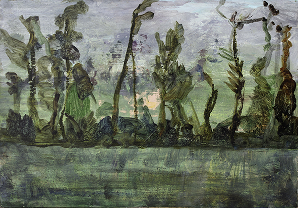 Plougrescant - 2023 -huile sur bois - 35 x 50 cm 