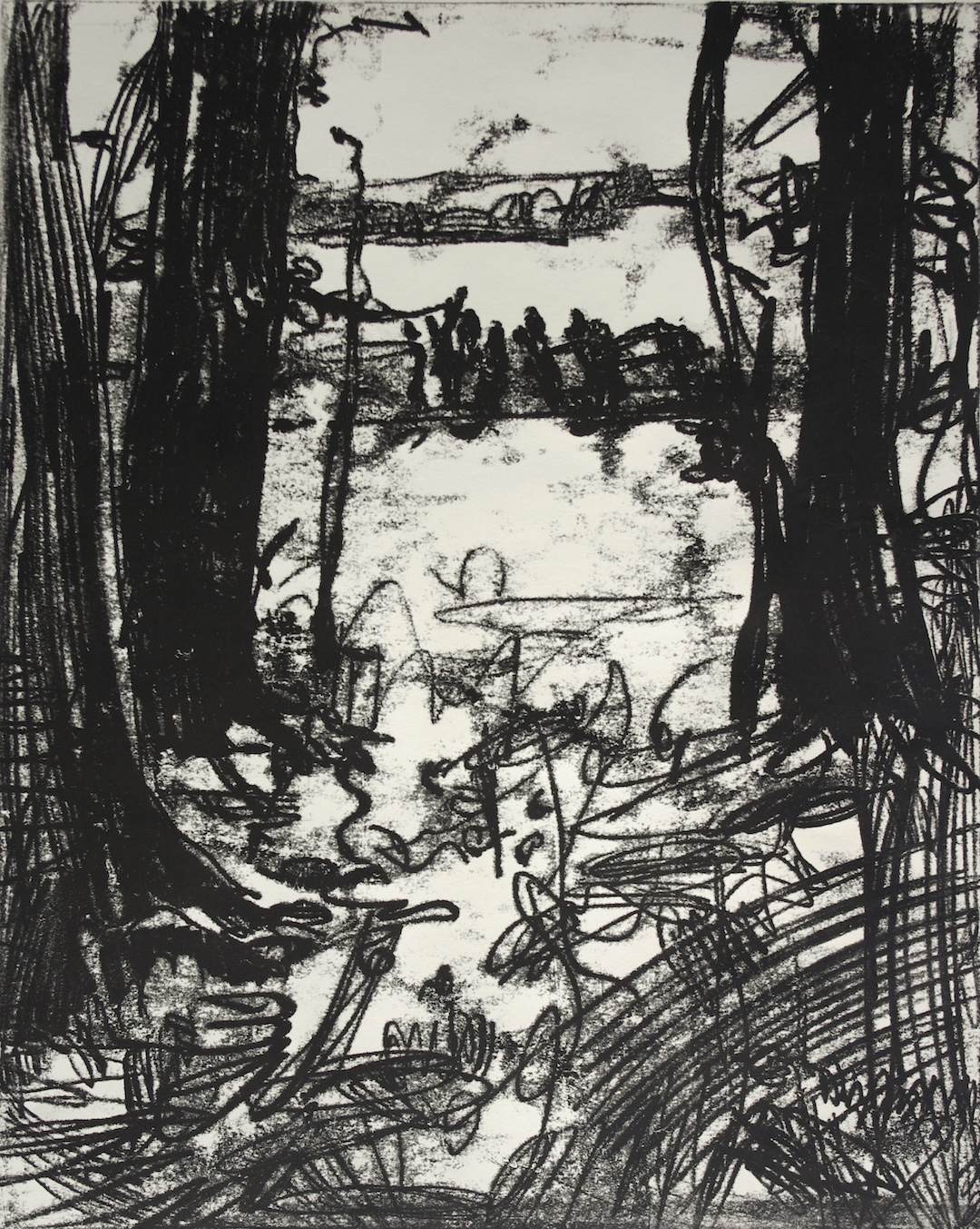 Procession - 2016 - monotype sur papier - 52 × 42 cm