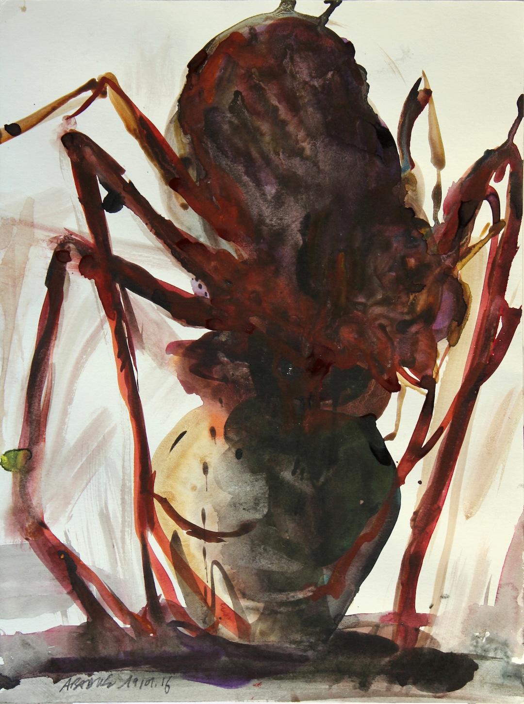 Vase canope - 2015 - aquarelle sur papier - 40 × 30 cm