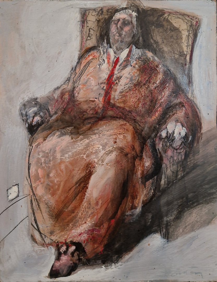 Personnage - Panneau sur bois - 18.6x24cm