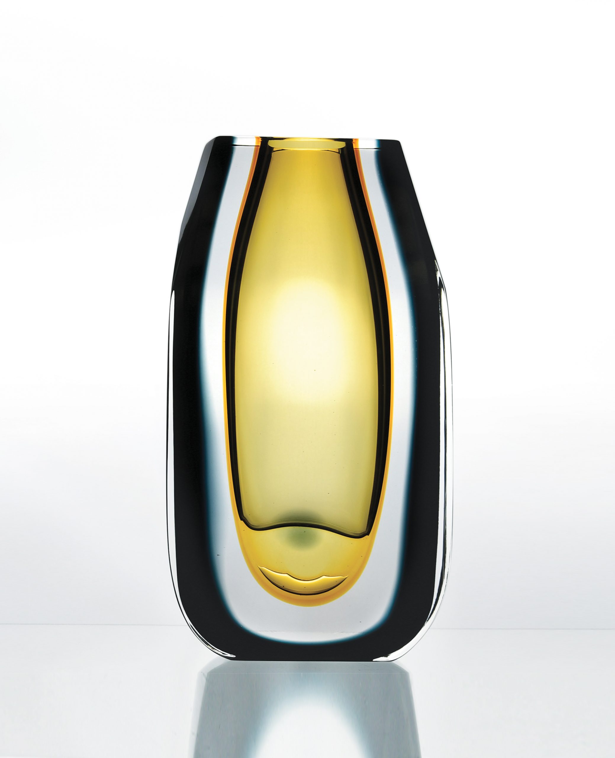 AMBER BRUSH - Verre de Murano - H 40 L 22 P 6.5 cm