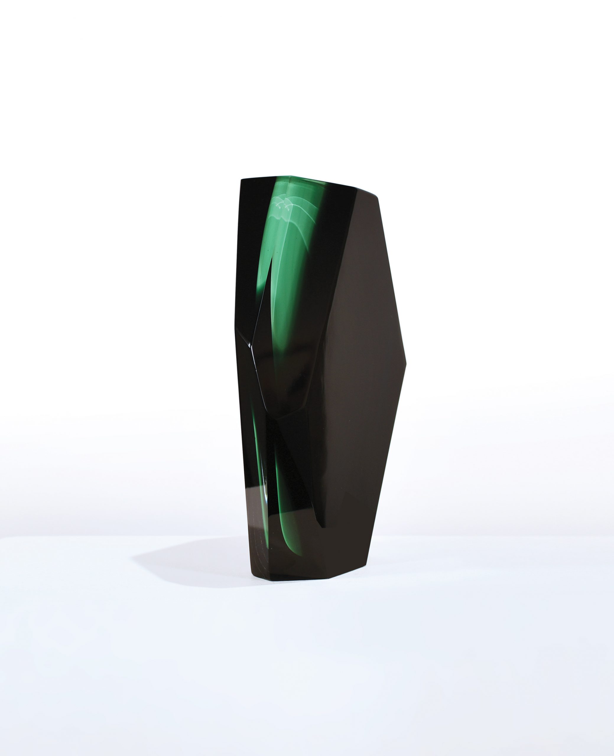 CONIC GREEN 01 - Verre de Murano - H 35 L 25 P 8.5 cm