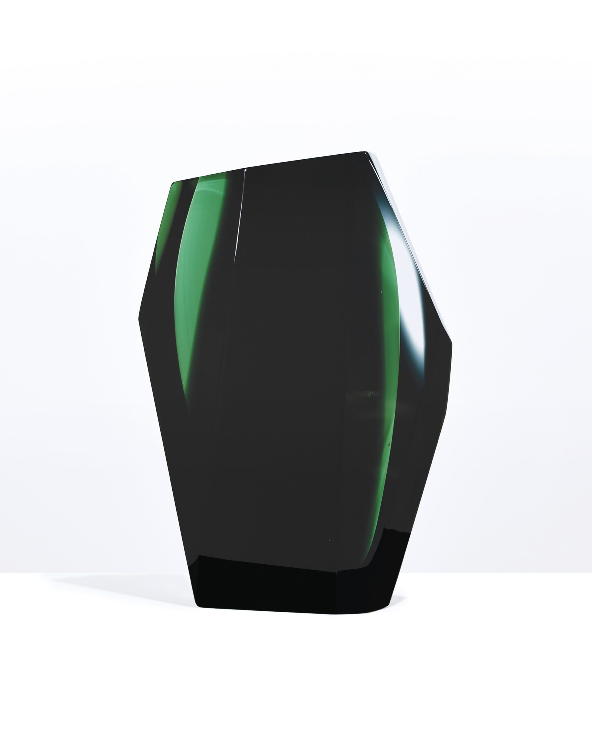 CONIC GREEN 02 - Verre de Murano - H 35 L 25 P 8.5 cm