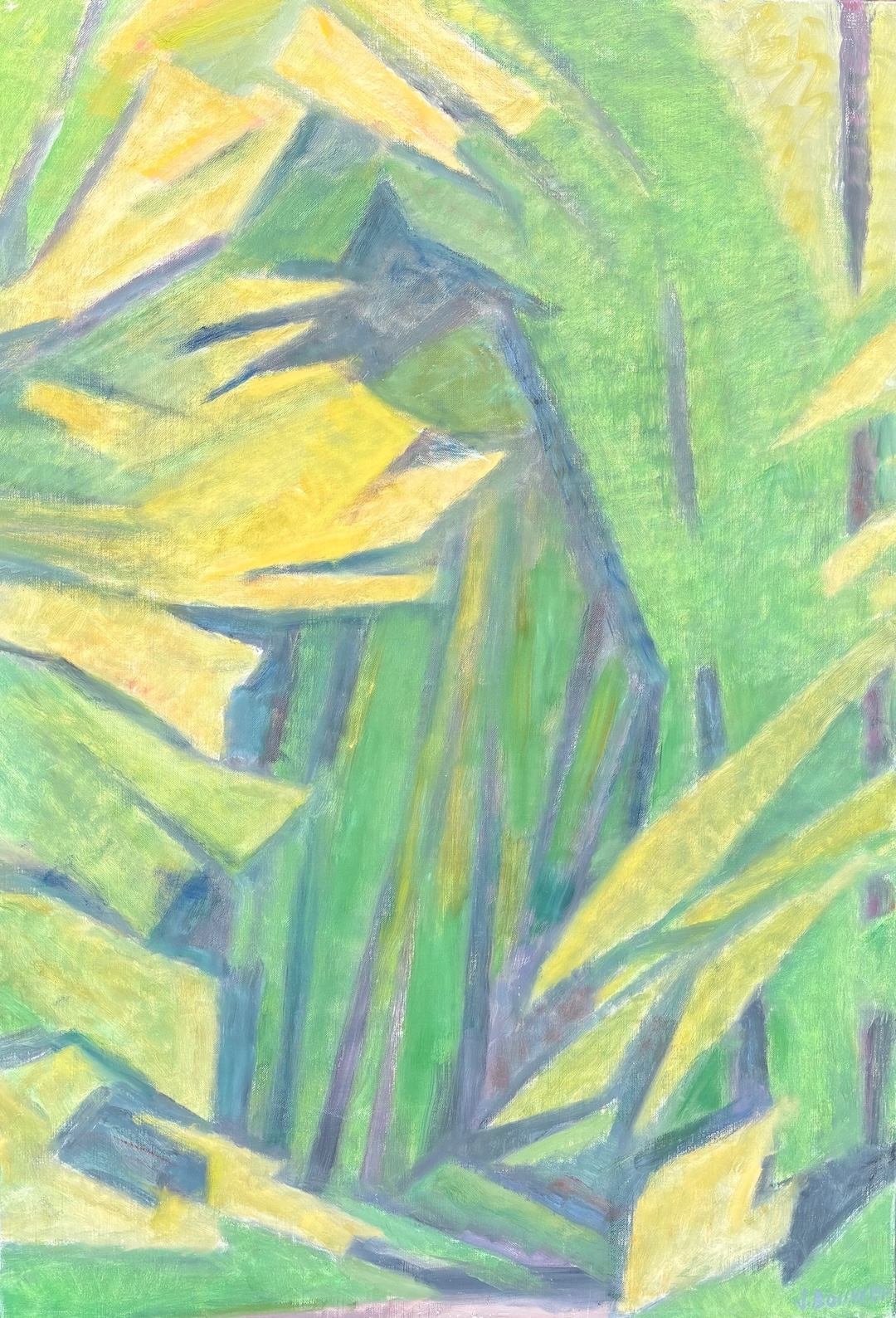 Chemin creux en forêt - code 67 - 2014 - huile sur toile - 119 x 80 cm