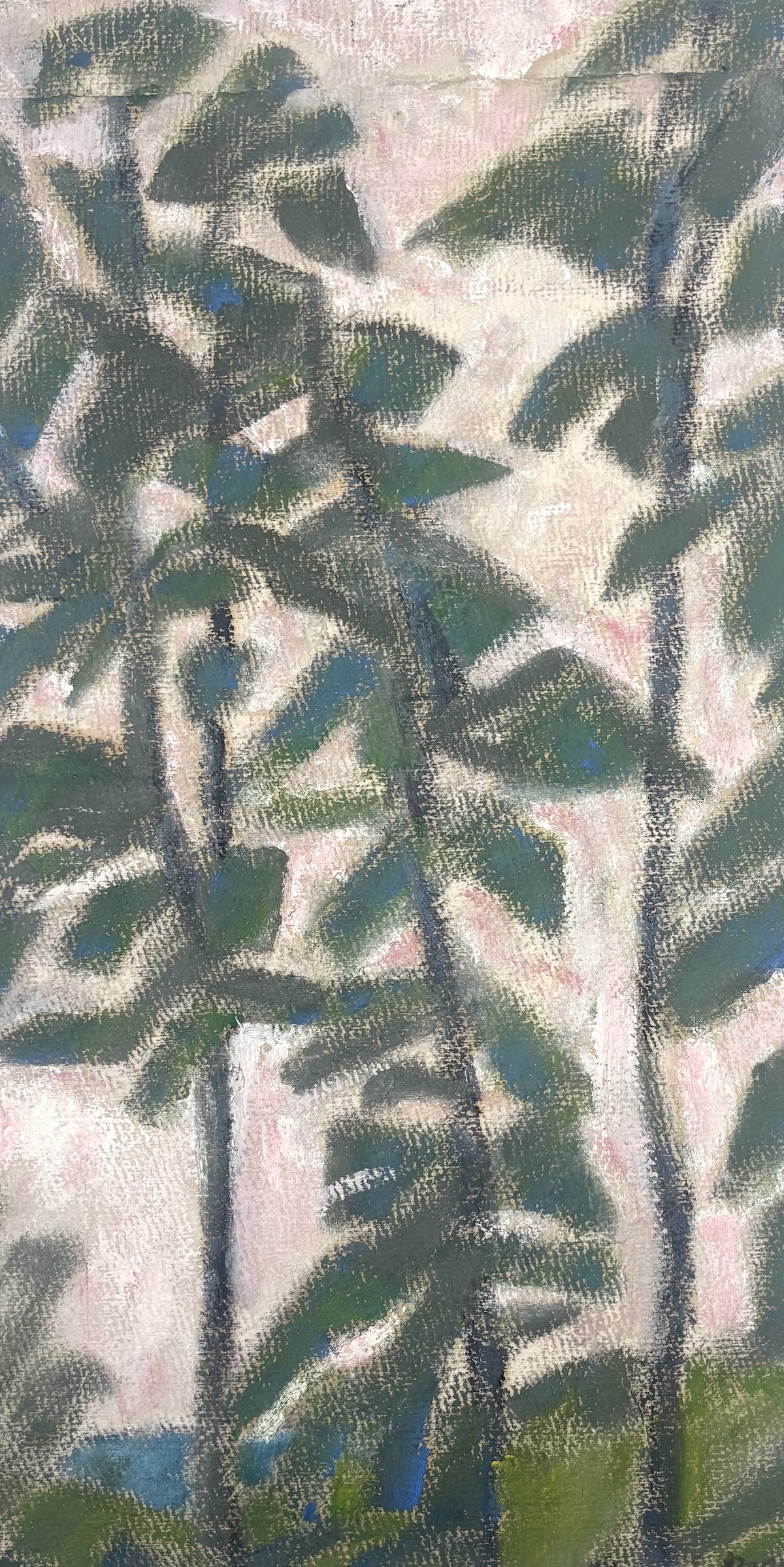 Fôret de Bellême - code 977 - huile sur papier - 52 x 26,5 cm