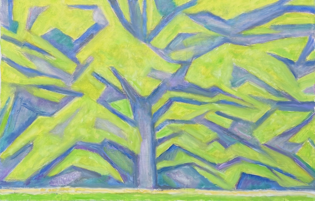 Grand chêne II - code 932 - 2000 - huile sur toile - 74,5 x 116 cm