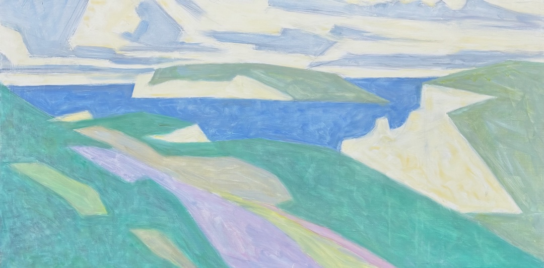 Ile Keller, Ouessant - code 316 - 2008 - huile sur toile - 61,5 x 120 cm