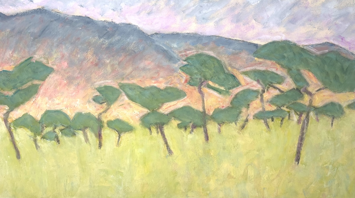 Kenya - code 968 - 2012 - huile sur papier - 34 x 62 cm