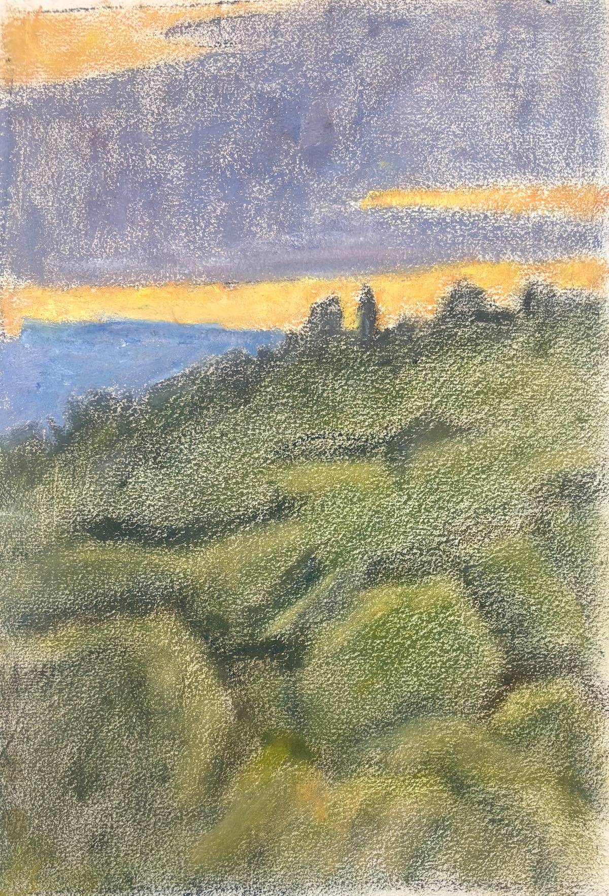 La Perrière et la fôret - code 1223 - huile sur papier - 39 x 27 cm