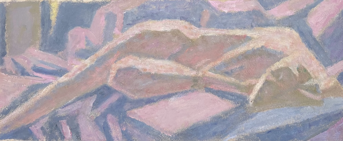 Lana - code 983 - huile sur papier - 12,5 x 31 cm