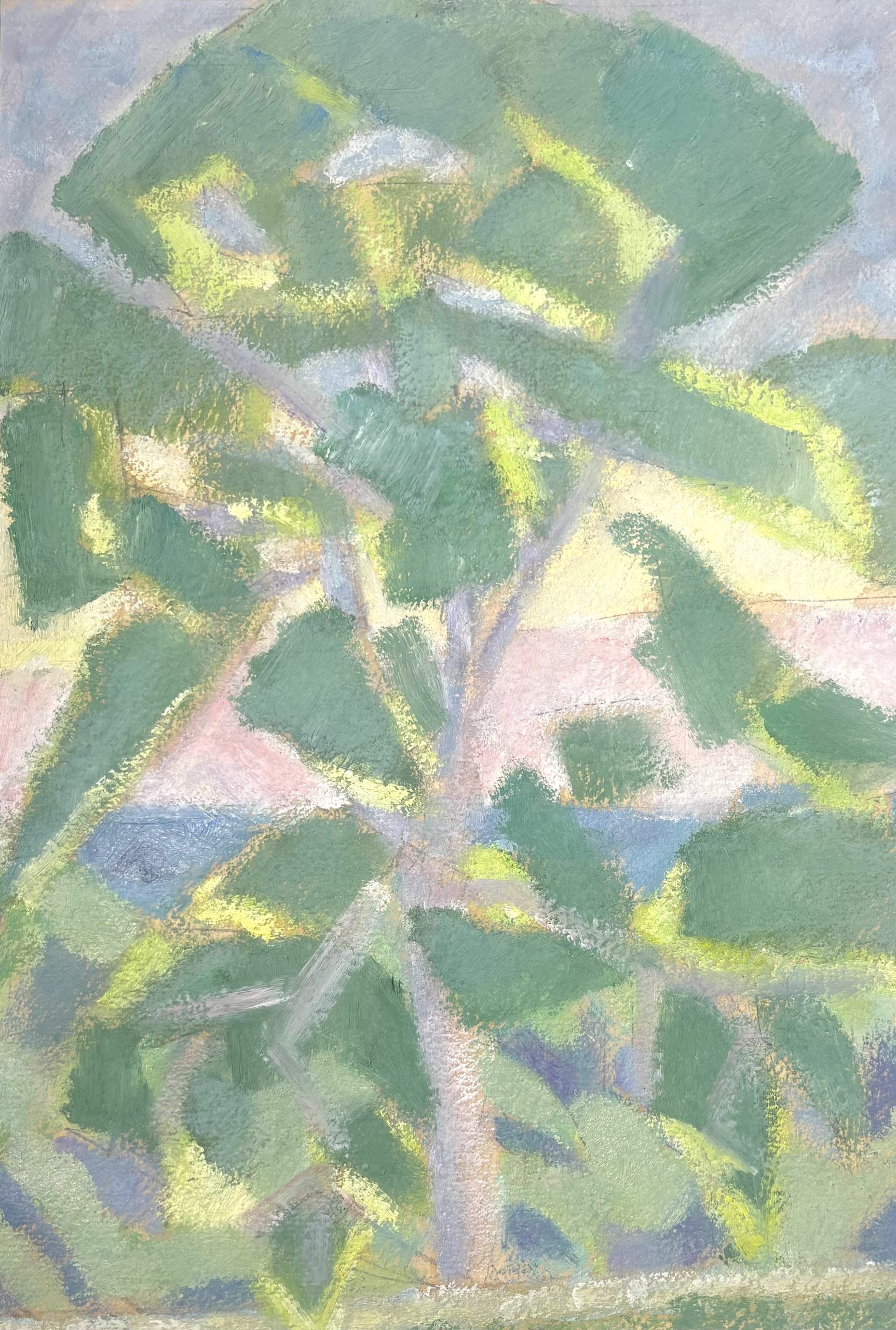 Le grand Frêne - code 1235 - 1995 - huile sur papier - 38 x 26 cm