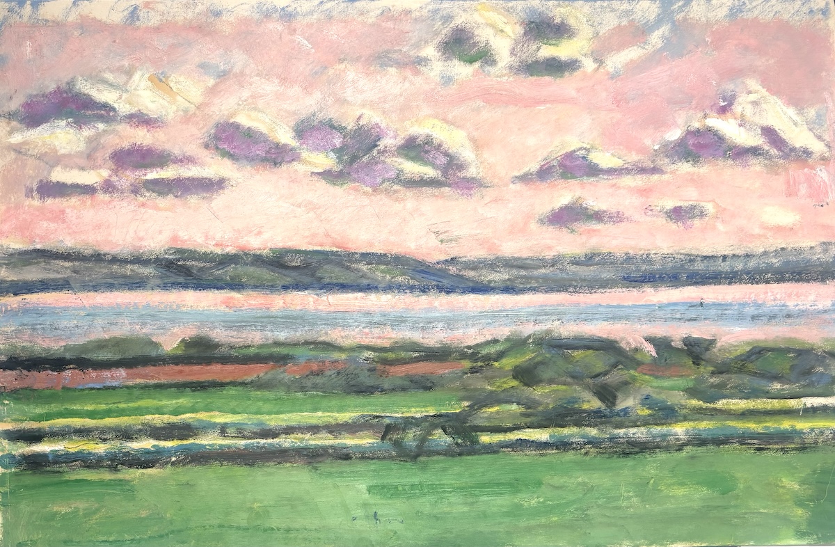 L'embouchure de la Humber - code 1348 - 1995 - huile sur papier - 33 x 50 cm