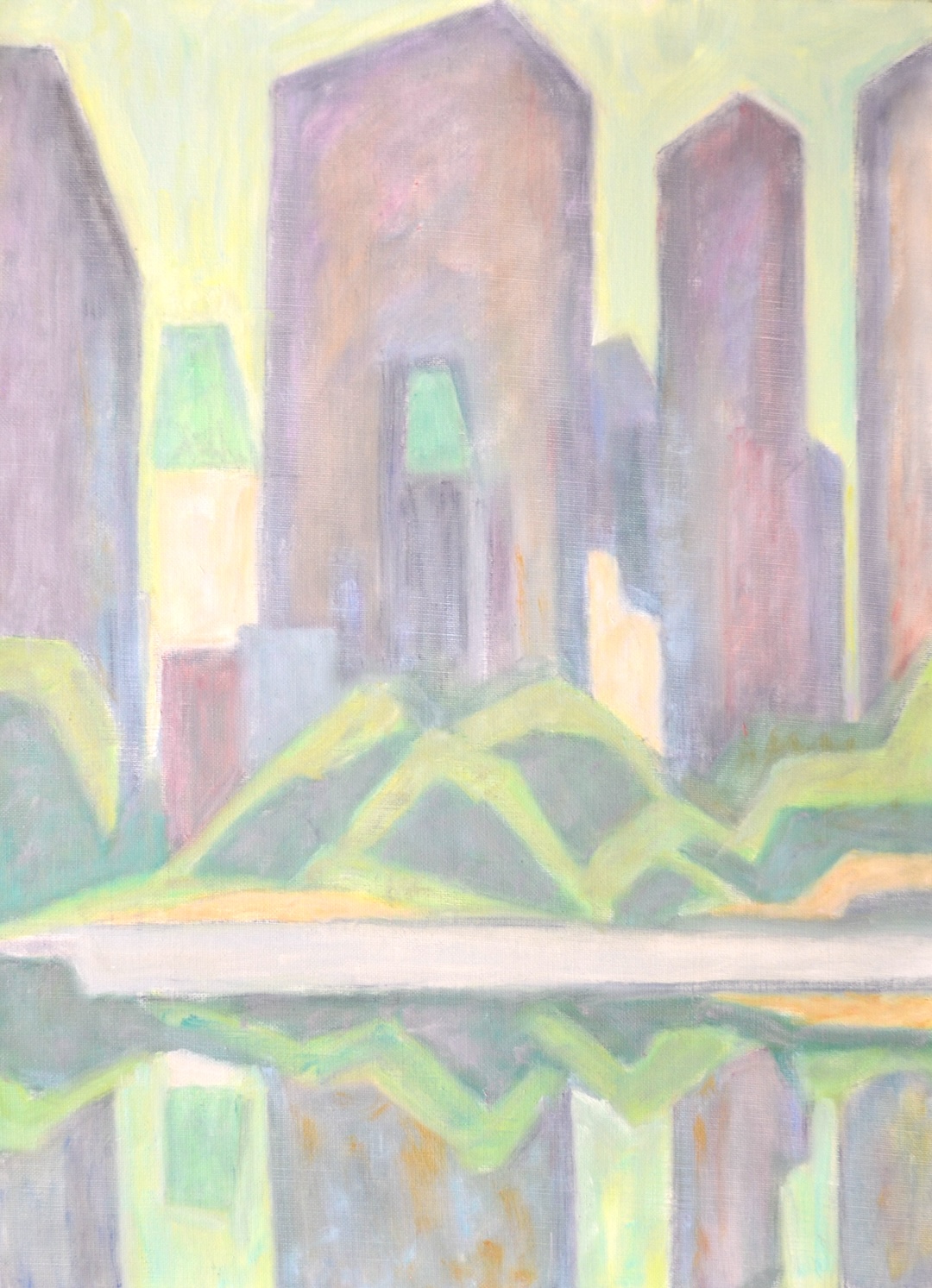 New York, Central Park - 1992 - huile sur toile - 99,5 x 73 cm