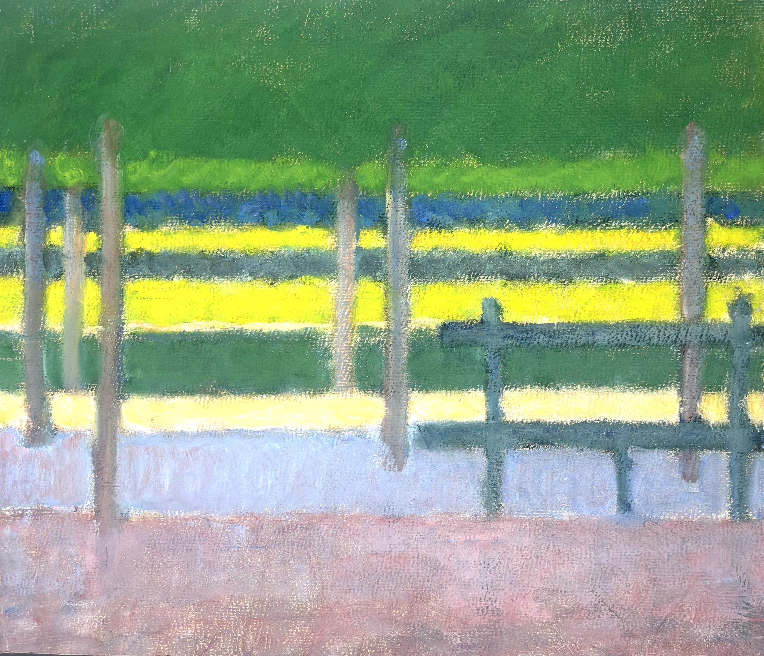 Palais Royal - code 1357 - 1995 - huile sur papier - 39,5 x 47,5 cm